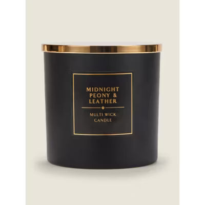 George Home Midnight Peony & Leather XL candle, UK version
