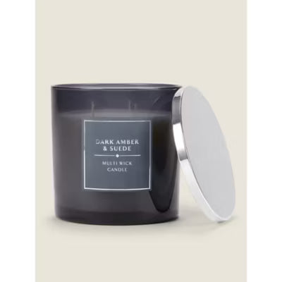 George Home Dunkle Bernstein & Wildleder XL Kerze, UK-Version