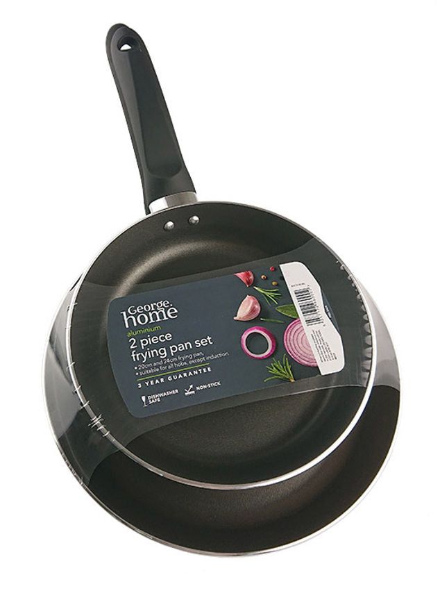 George Home Non-Stick Aluminium Frying Pan 2 Pack GOODS ASDA   