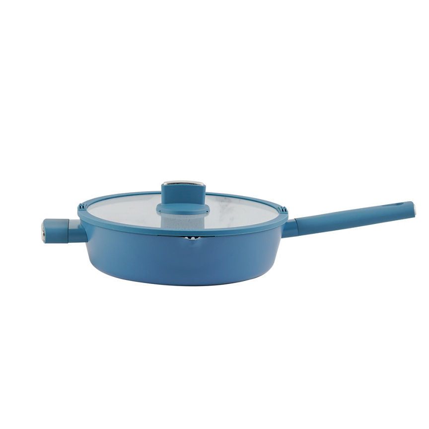 George Home Blue & White Pure Saute Pan 28cm GOODS ASDA   