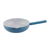 George Home Blue & White Pure Wok 28cm GOODS ASDA   