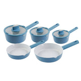 George Home Blue & White Pans - Set of 5 GOODS ASDA   