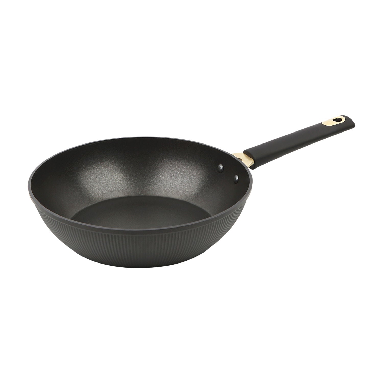 George Home Black Barbican Wok 28cm non-stick pan, UK version