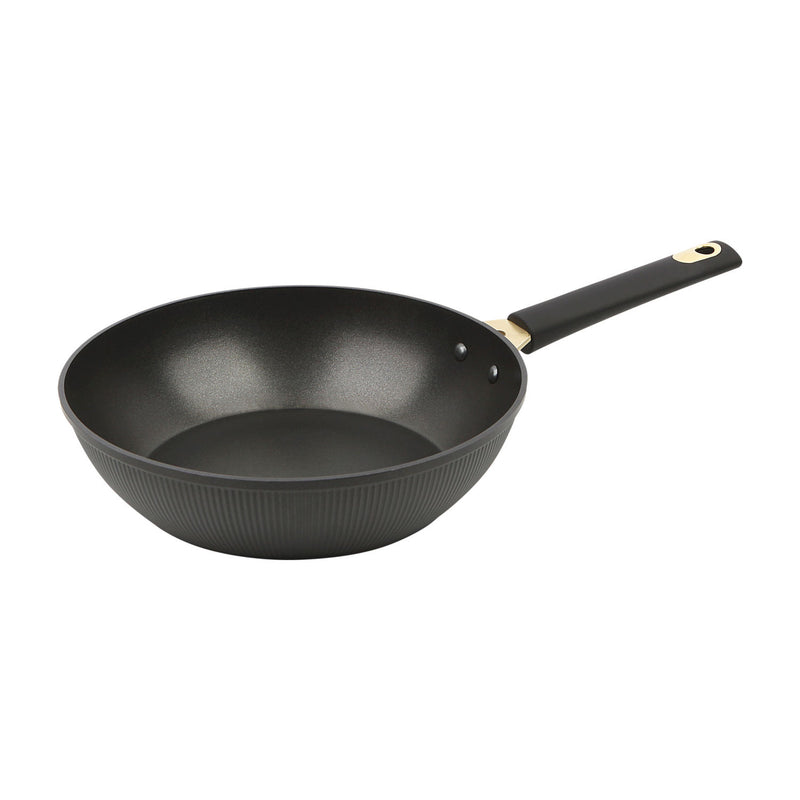 George Home Black Barbican Wok 28cm non-stick pan, UK version