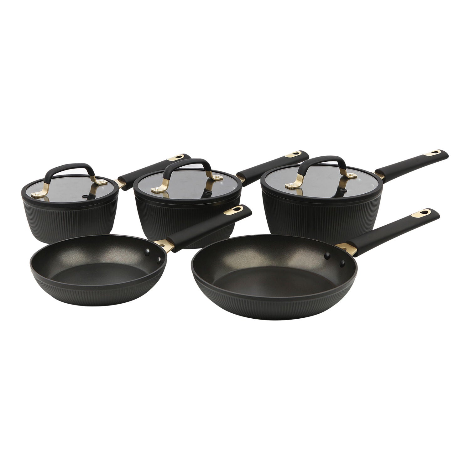 George Home Black Barbican 5-piece pan set, UK version