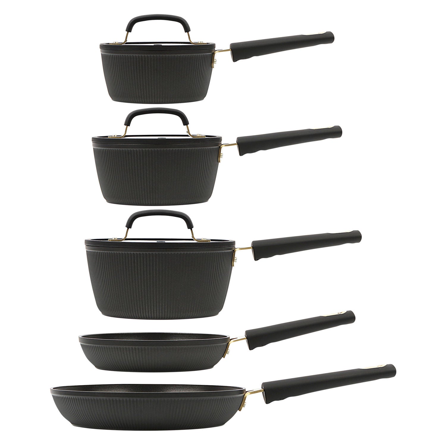 George Home Black Barbican 5-piece pan set, UK version
