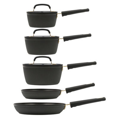George Home Black Barbican 5-piece pan set, UK version