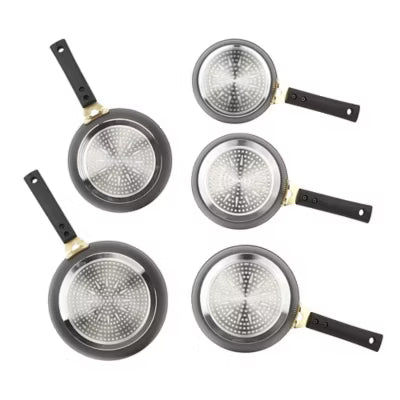 George Home Black Barbican 5-teiliges Antihaft-Pfannen-Set Kochgeschirr