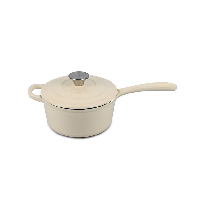 George Home White Cast Iron Saucepan 18cm