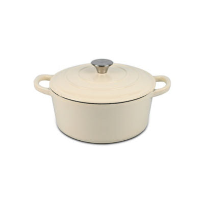 George Home weißer Gusseisen-Schmortopf 26cm