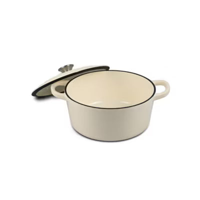 George Home weißer Gusseisen-Schmortopf 26cm