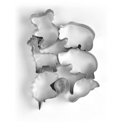 Ensemble de 6 emporte-pièces animaux George Home Argent