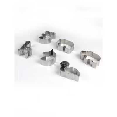 George Home silver animal cookie cutters set of 6, UK version