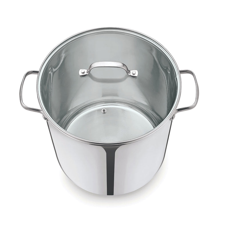 George Home stock pot silver stainless steel 15L, UK version