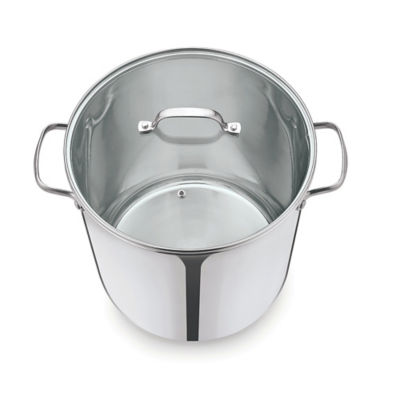 George Home stock pot silver stainless steel 15L, UK version