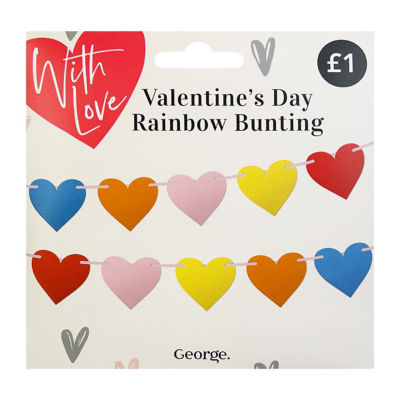 George Home rainbow bunting for Valentine's Day (British brand)