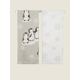 George Home Christmas penguin guest towel set 2 pieces, UK version