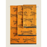 George Home ochre cheetah bath sheet 100x150cm (British brand)