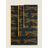 George Home ochre cheetah bath sheet 100x150cm (British brand)