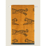 George Home ochre cheetah bath sheet 100x150cm (British brand)