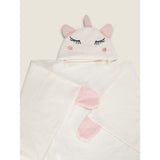 George Home white unicorn hooded fleece blanket 100x140cm, UK version