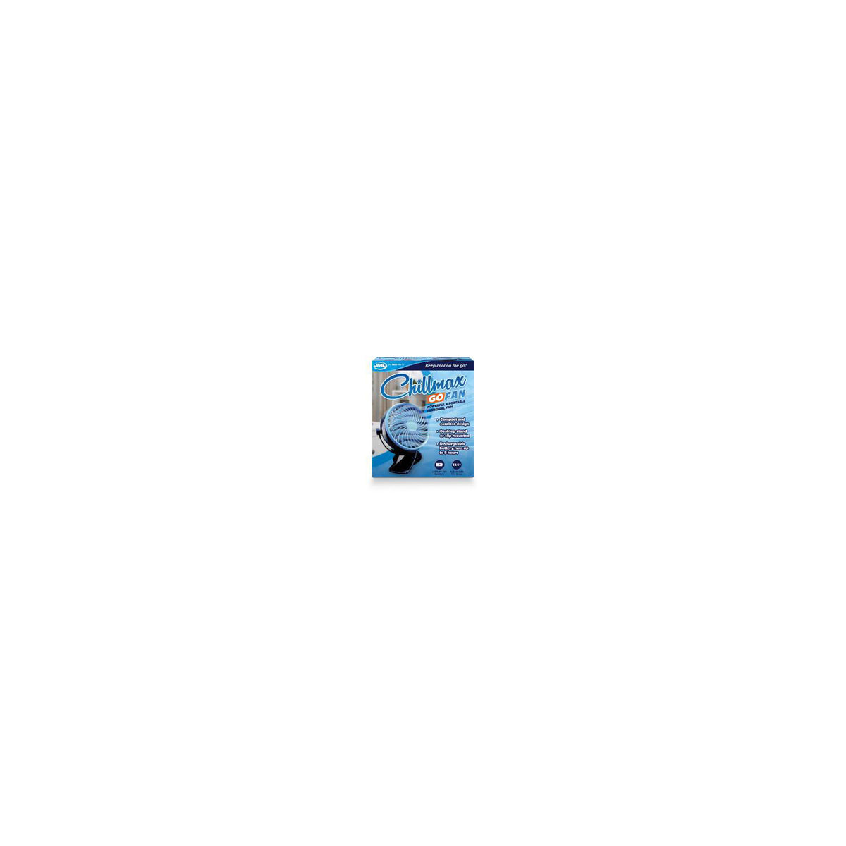JML Chillmax Go Fan black portable cordless fan, UK version