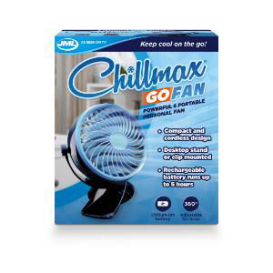 JML Chillmax Go Fan black portable cordless fan, UK version