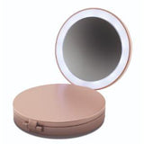 JML tri-fold mirror with ring lights and magnifying panels - British product