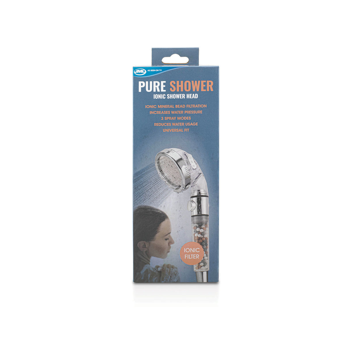 JML Pure Shower head with Maifan stone filter - British product