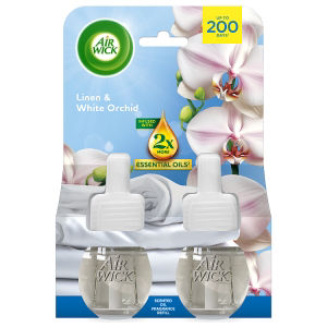 Air Wick Linen & White Orchid twin refill 19ml - British product