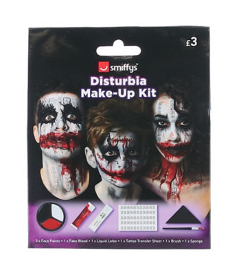 Smiffy's FX Disturbia makeup set, imported from the UK