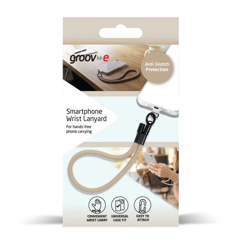 Groov-e Nude wrist lanyard for phone - British product