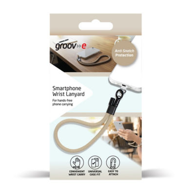 Groov-e Nude wrist lanyard for phone - British product