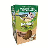 Peckish coconut bird feeders pack of 4 - British product