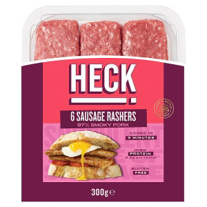 Heck 97% Smoky Pork Sausage Rashers 6 pack 300g