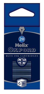 Helix blue ink cartridges 20 pack, UK version