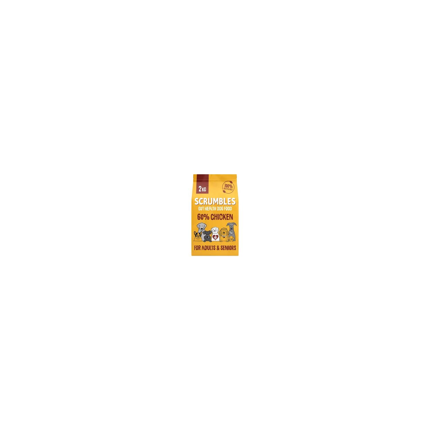 Scrumbles chicken dry dog food 2kg, imported from the UK