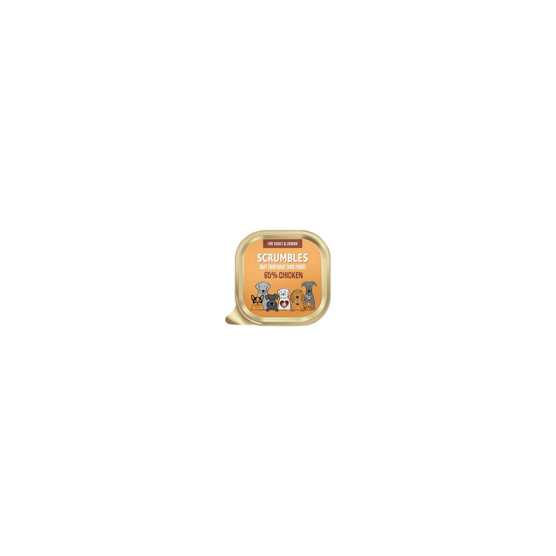 Scrumbles wet dog food chicken 150g (British brand)