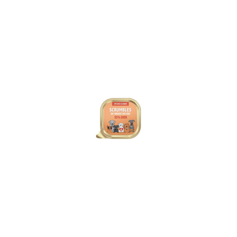 Scrumbles duck dog food 150g, imported from the UK