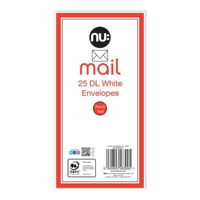 Sobres Nuco DL, paquete de 25 unidades, importados del Reino Unido.