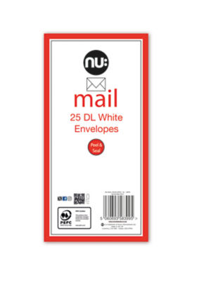 Nuco DL envelopes 25 pack, imported from the UK