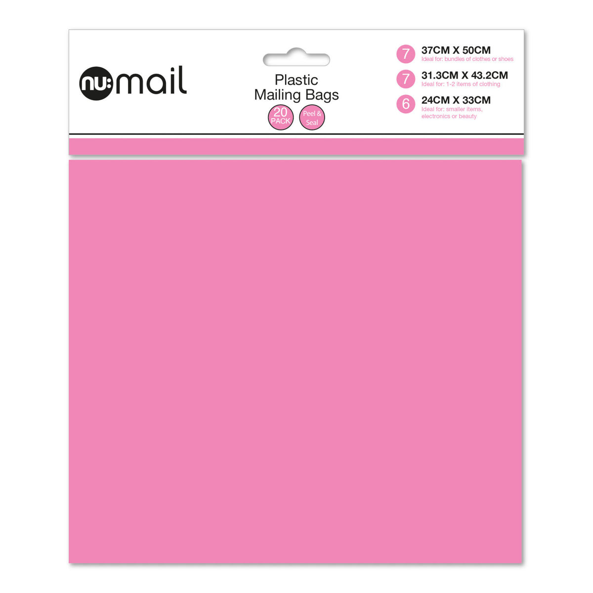 Pink Mailing Bags 20Pk