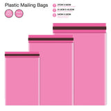 Nu pink peel and seal mailing bags 20pk - British product