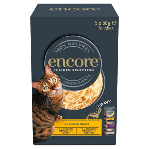 Encore Chicken Selection in Gravy Wet Cat Food 5 x 50g