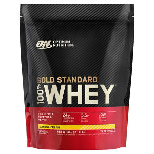 Optimum Nutrition Gold Standard Whey protein banana cream 450g, UK version