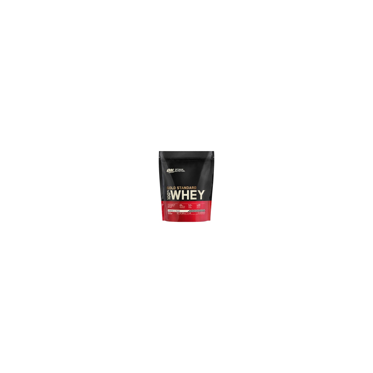 Optimum Nutrition Gold Standard Whey protein powder 480g, UK version