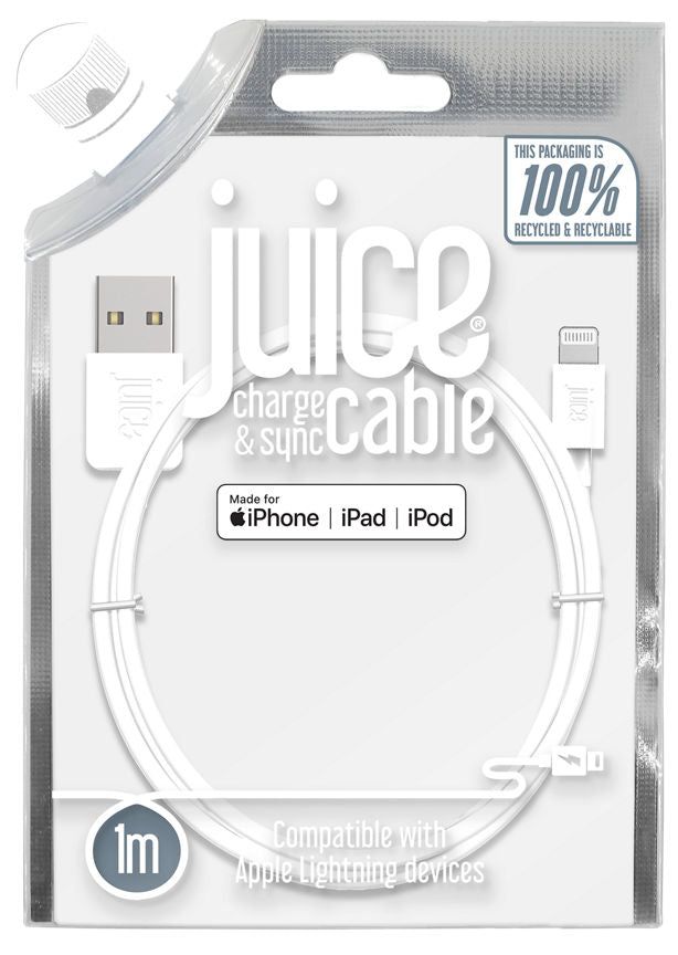 Juice Eco Lightning Cable - White 1m