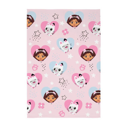 George Home Gabby's Dollhouse fleece blanket hearts design - British product