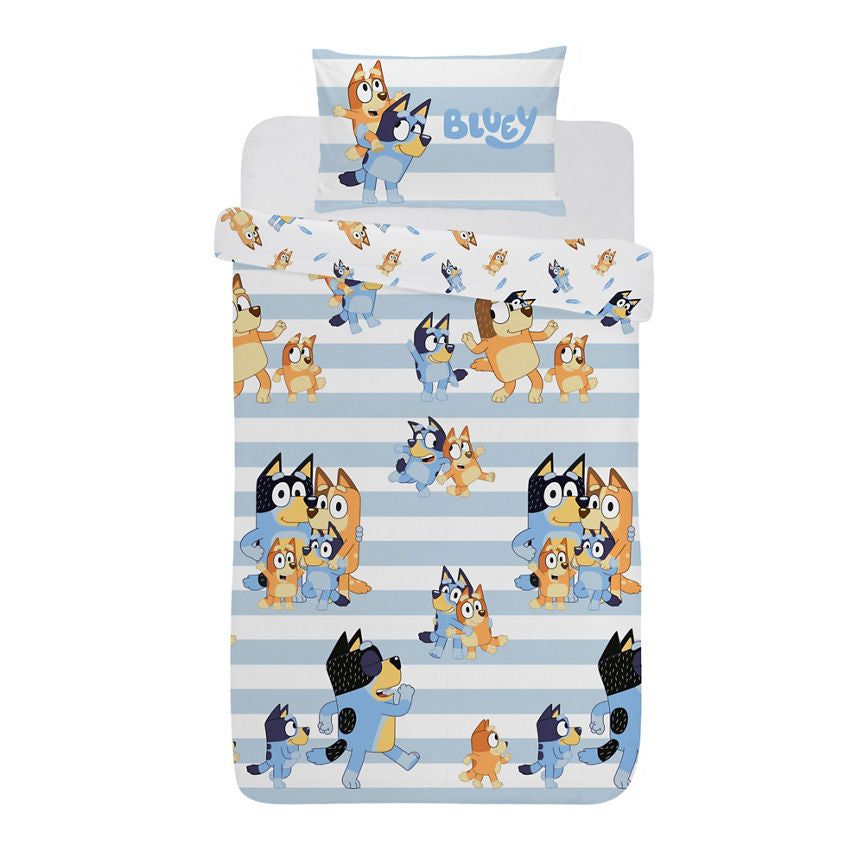 George Home Bluey 'Stripes' Duvet Set - Single GOODS ASDA   