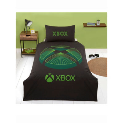 Xbox duvet set green sphere black ground, UK version